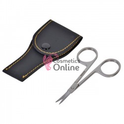 Forfecuta pentru cuticule Argintie MJ 1101963 cu varf curb + husa Cadou